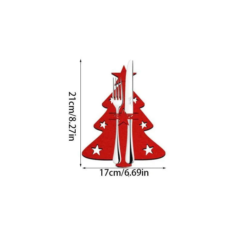 2025 Christmas Cutlery Holder Santa Claus Snowman Tableware Decoration Home Party Supplies Christmas Hat Deco Gift Bags Ornament - YourGiftIdeasUK