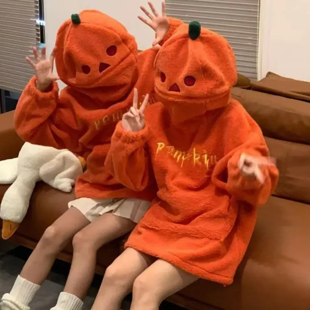 Autumn Winter Casual American Retro Pumpkin Hoodie - YourGiftIdeasUK