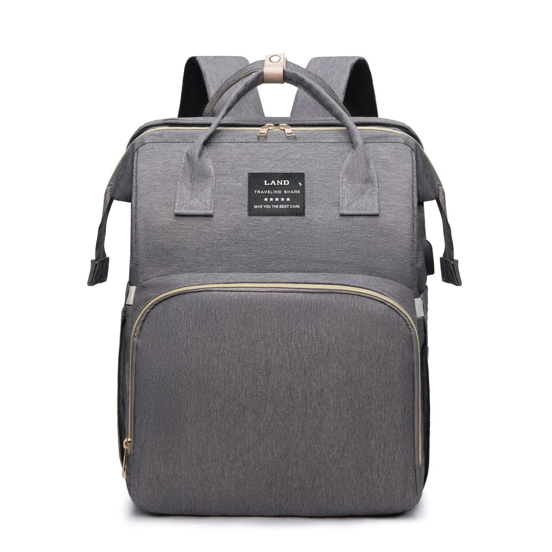 Multifunctional Mother and Baby Bag Mom Bag Bottle Backpack 2024 New Folding Sleeping Changing Bag Diaper Backpack