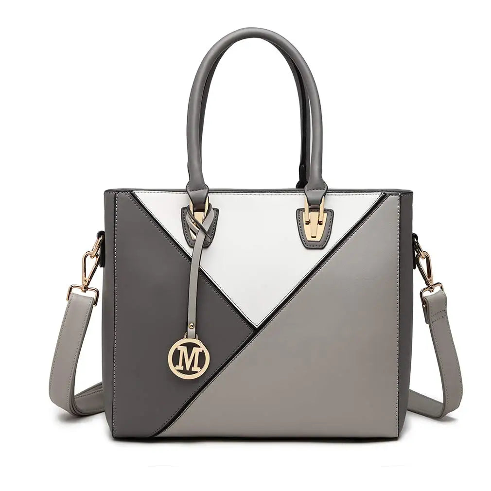 Miss Lulu Women's Elegant Modern Top Handle Shoulder Bag - Versatile Handbag for Work, Shopping, and Travel