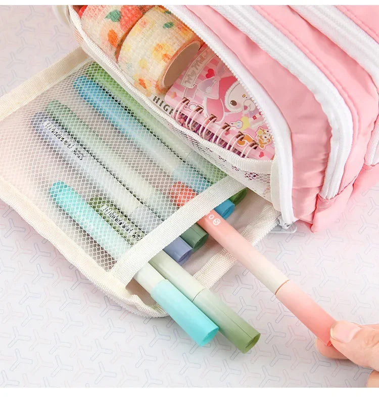 Children Pencil Case Pouch Large Capacity Pen Storage Bag Decompression Creative Stationery School Supplies for Girl Gift