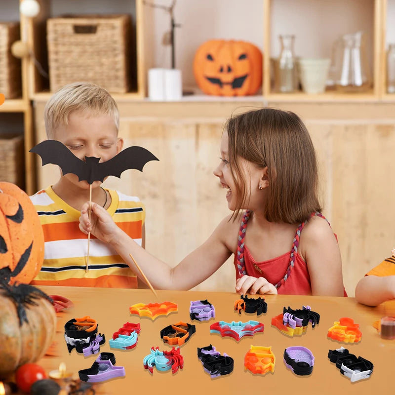 10-20-30Pcs Halloween Mini Pop Keychain Fidget Toys - YourGiftIdeasUK