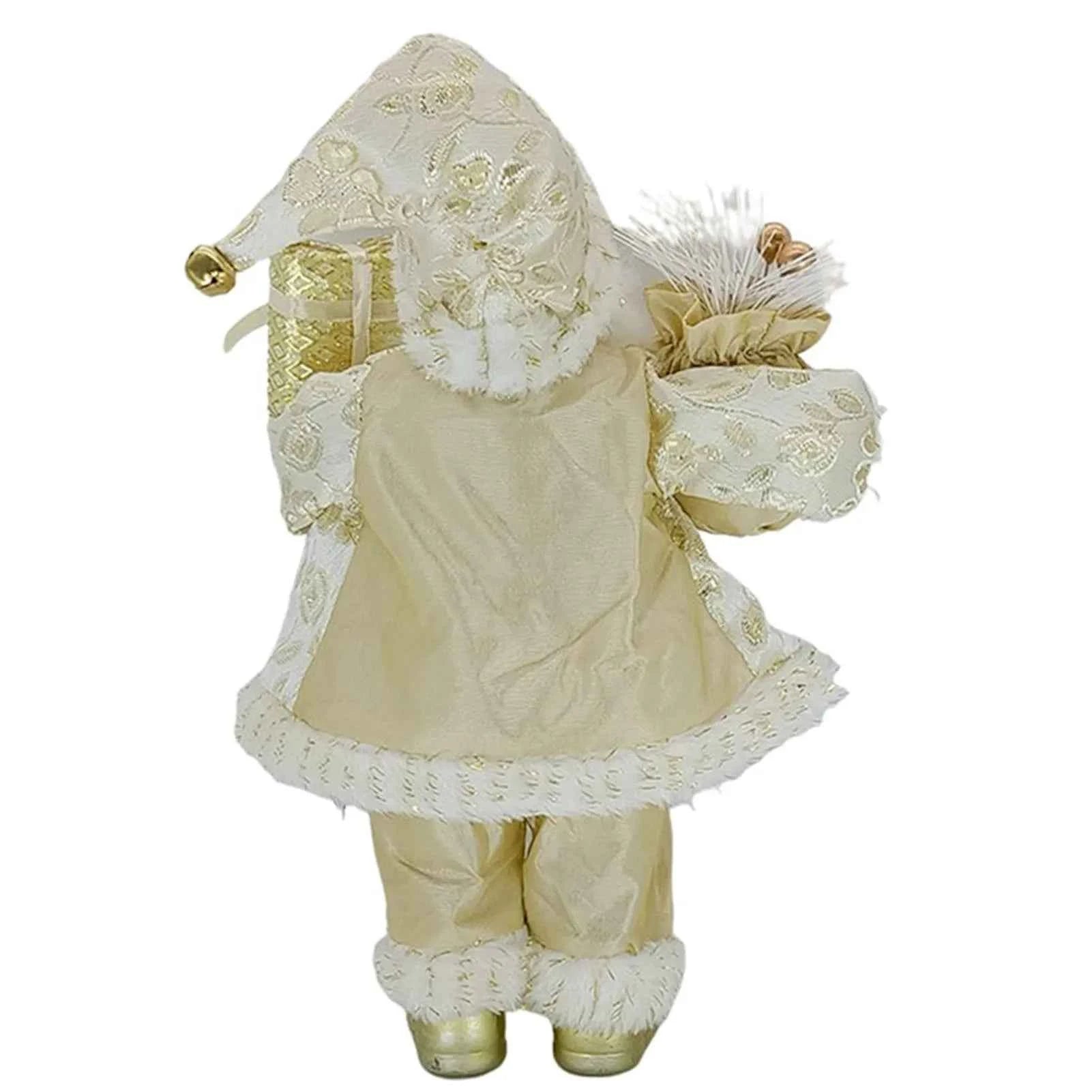 Christmas Sitting Standing Santa Claus Figurines Doll Cute 12inch Xmas Tree Party Ornament Table Office Fireplace Home Decor