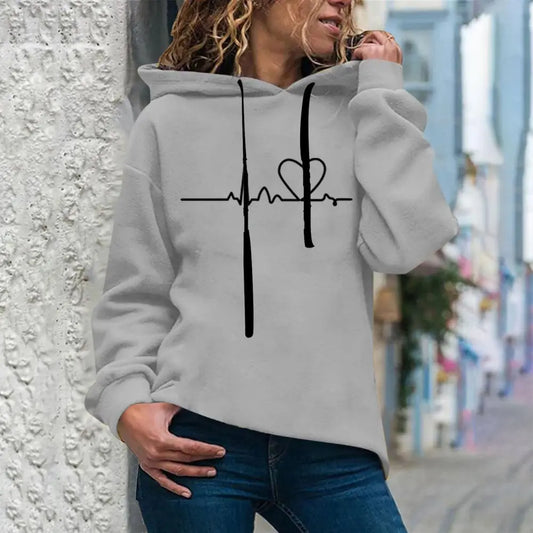 Winter Hoodie Drawstring Sweatshirt Keep Warm Plush Women Winter Hoodie Women Winter Hoodie  Female Clothes