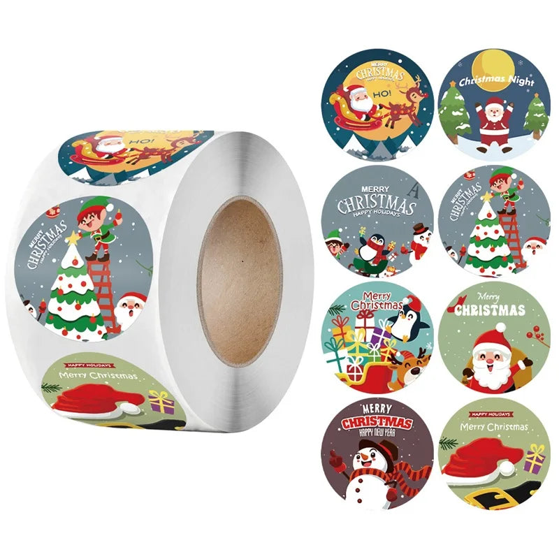 Merry Christmas Stickers Christmas Decoration 2025 Cartoon Snowman Santa Xmas Tree Claus Window Glass Door Wall Stickers Gifts - YourGiftIdeasUK