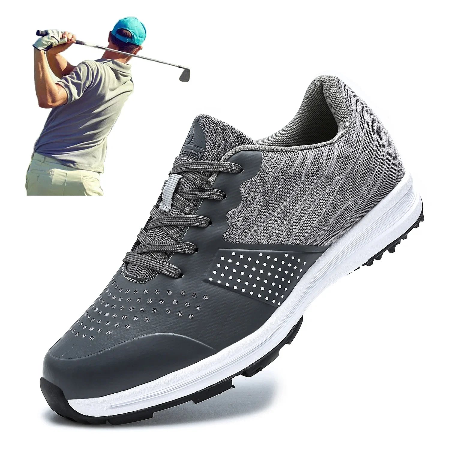 Waterproof Golf Training Shoes for Men Large Size Cross-Border THESTRON Golf Ball Shoes Anti-Slip Rubber Surface