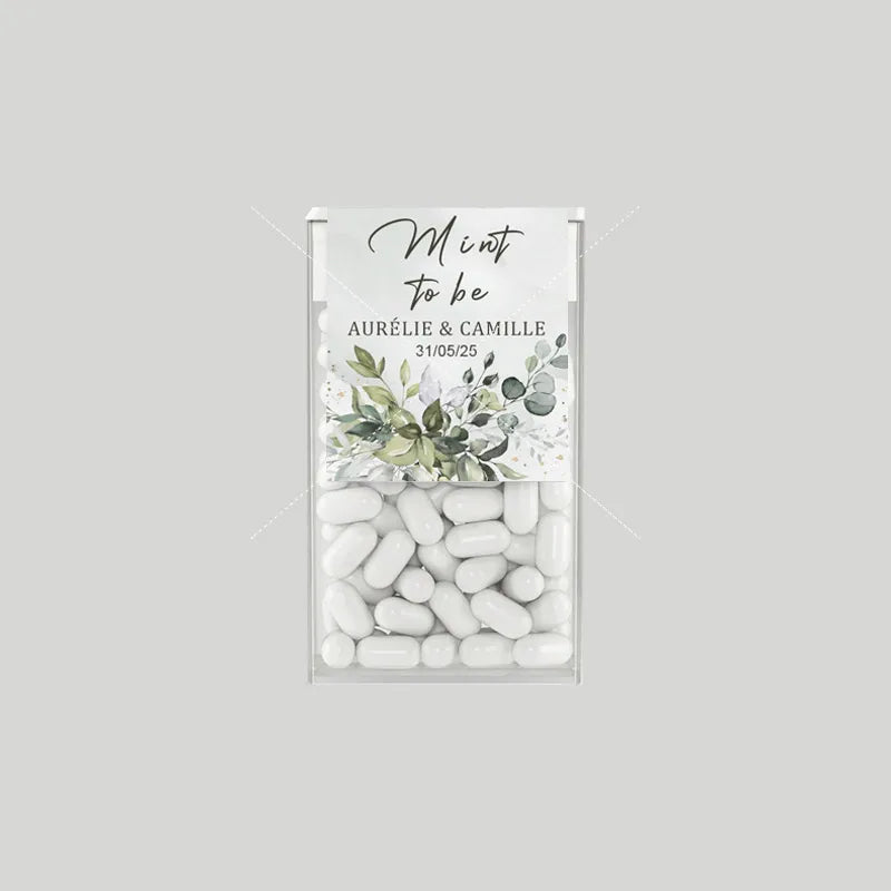 Mint to Be Labels Wedding Favors Custom Candy Box Stickers Personalized Bridal Shower Engagement Party Wedding Favors for guests