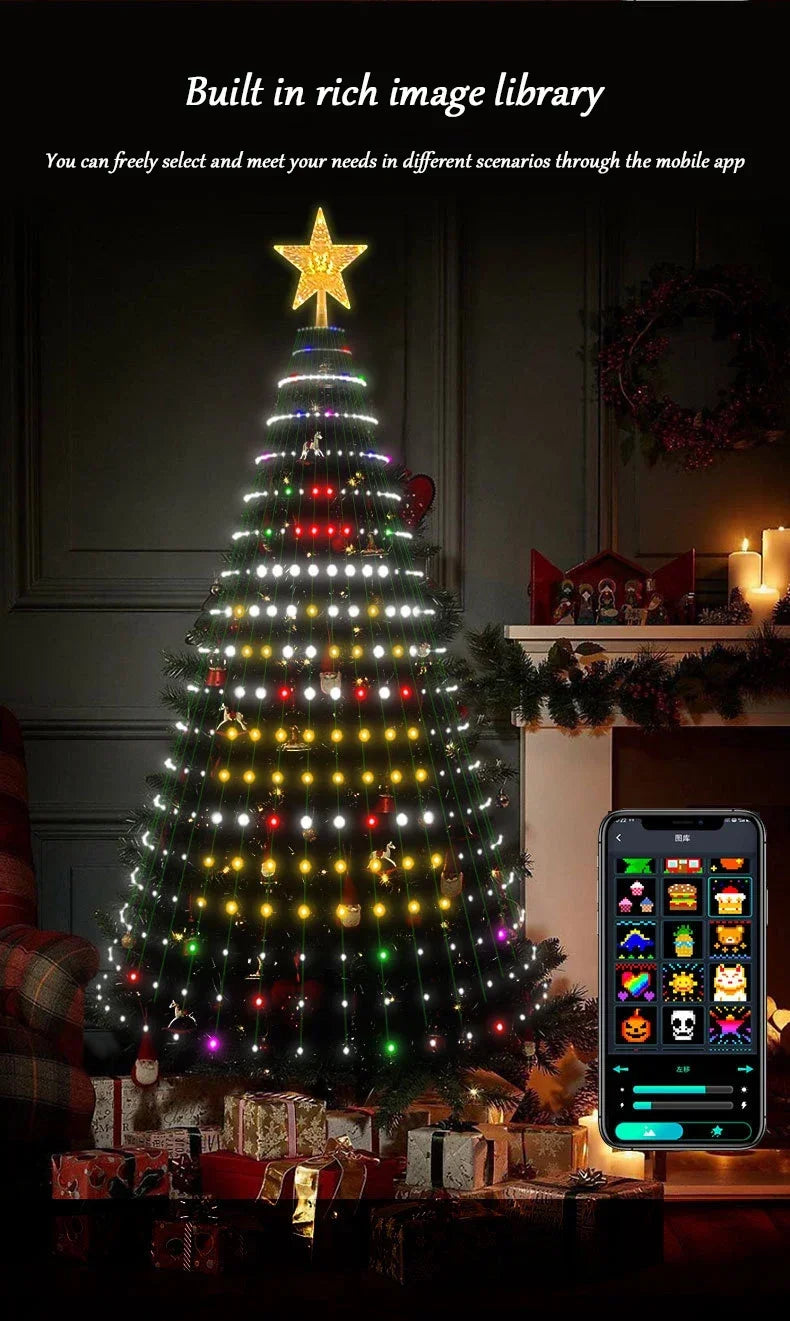2.1M LED Christmas Tree Decorative Light Lntelligent IDeal LED APP Application Control DIY Lmage Light String for Quick Shipping - YourGiftIdeasUK