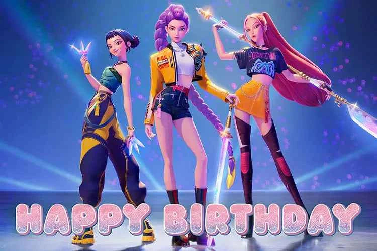 Birthday Decorations k pop demon hunters Birthday Table cloth Birthday Cup Plate Baby Shower Party Favors Kids Kpop Demon Hunter
