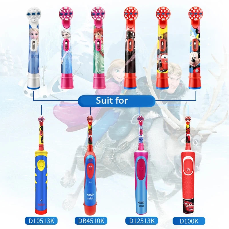 Oral B Kid Toothbrush Heads Replacement Children Tooth Brush Refill Heads EB10 Soft Bristle For Oral B Kid Electric Toothbrush