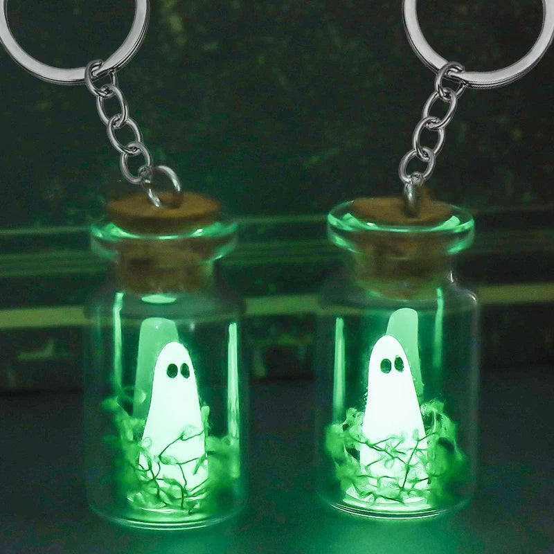 Luminous Ghost Keychain Halloween Tiny Glow Drifting Bottle - YourGiftIdeasUK