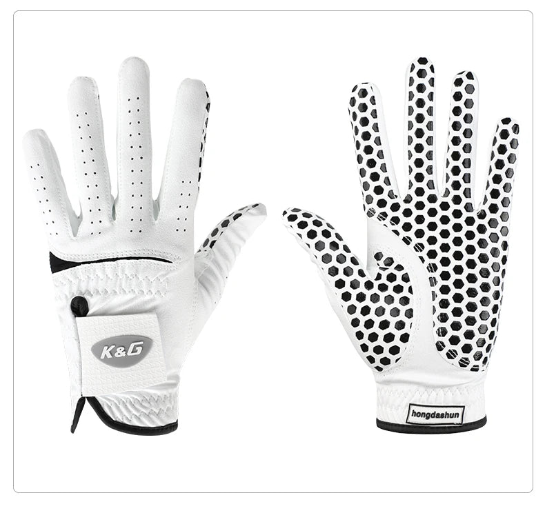 Pack 1 Person Golf Gloves Men's Left Hand Soft Breathable Pure Sheepskin Non-slip Pellet Golf Gloves Golf Men 22/23/24/25/26