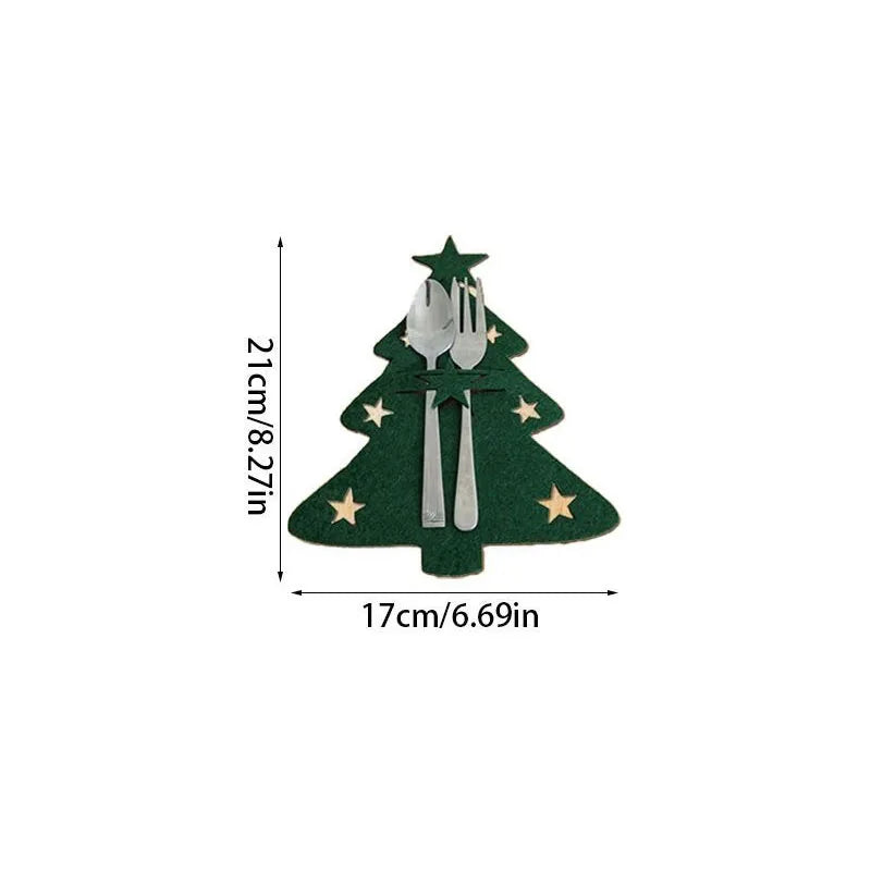 2025 Christmas Cutlery Holder Santa Claus Snowman Tableware Decoration Home Party Supplies Christmas Hat Deco Gift Bags Ornament - YourGiftIdeasUK