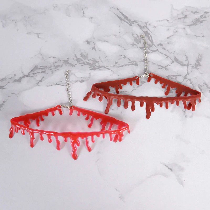 Halloween Decoration Bloody Necklace Horror Dripping Blood - YourGiftIdeasUK