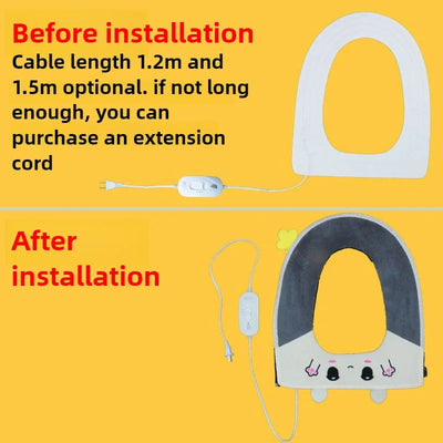 53W Intelligent Plug-in Toilet Seat Heated Constant Temperature Toilet Seat Winter Quick Heating Plate Mat Cold and Warm - Your Gift Ideas
