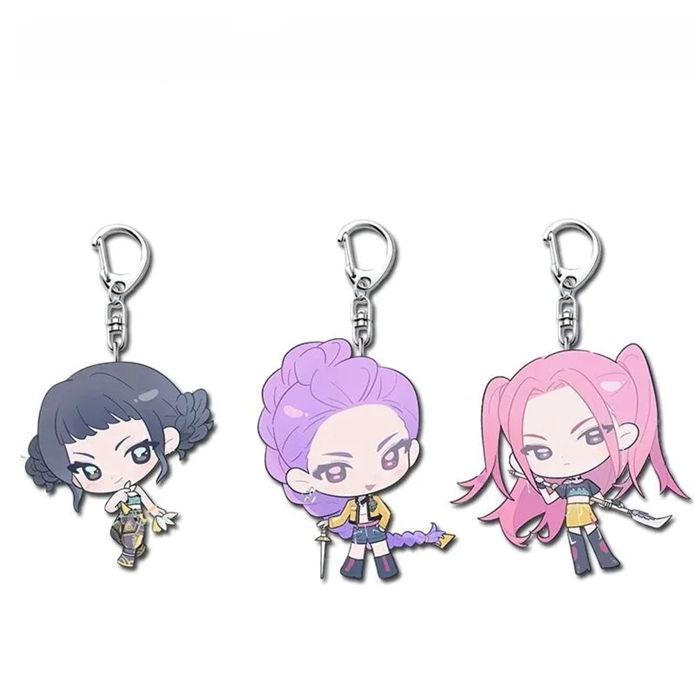 3Pcs Demon Hunters Kpop Rumi Mira Zoey Keychain - YourGiftIdeasUK
