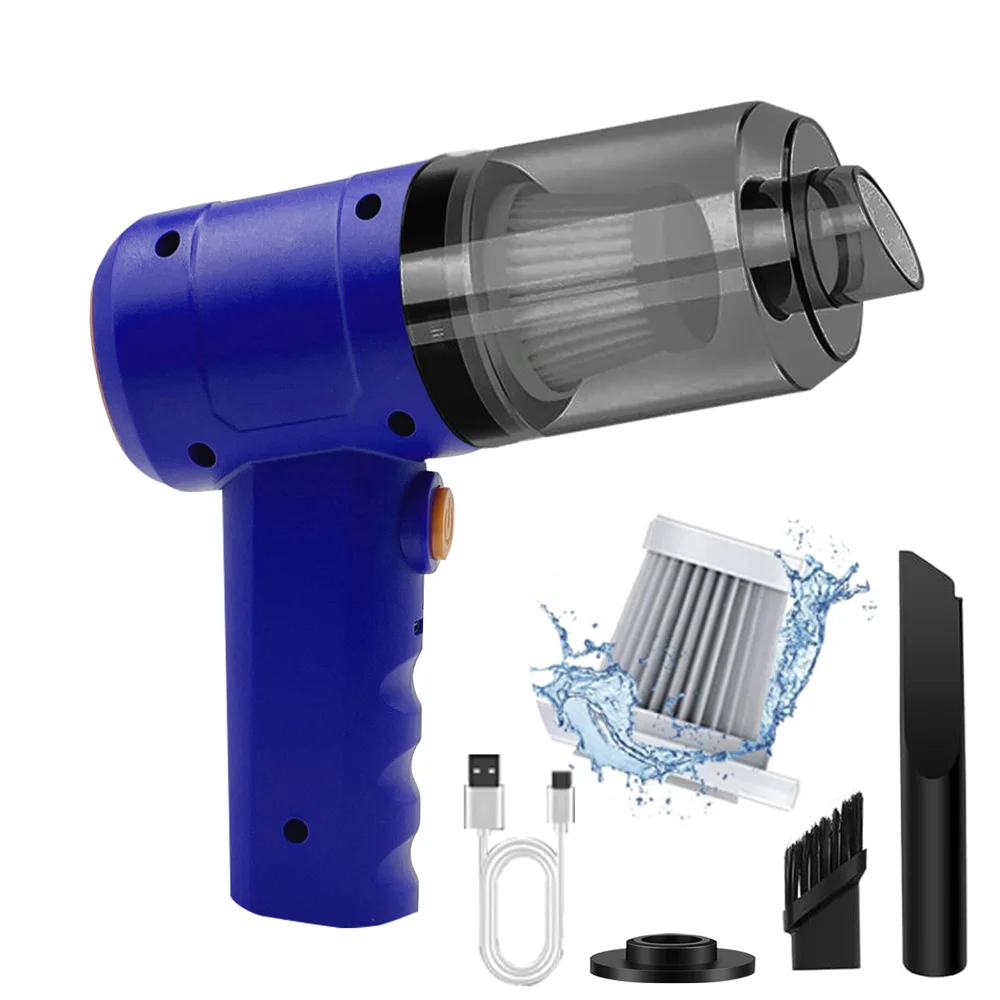 15000PA Compressed Air Dust Collector Handheld vacuum cordless High power, car vacuum cleaner Hairdryer Mini portable - Your Gift Ideas