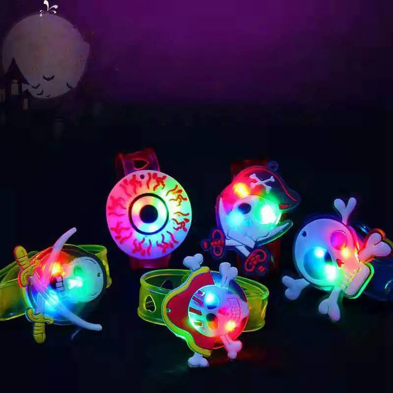 5-10-20PCS Glowing Pumpkin Ghost Bracelet Rings Kids - YourGiftIdeasUK