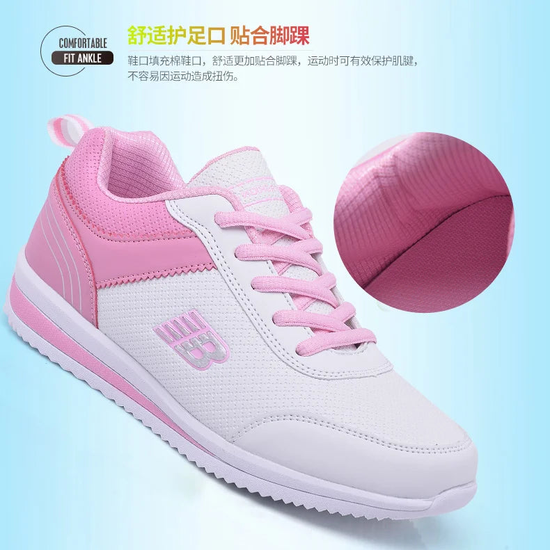 Women's Comfortable Golf Shoes, White Gray Girls' Outdoor Running Shoes, Women's Classic Casual Walking Shoes