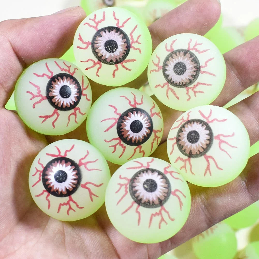 5-10-20pcs Glow in The Dark Eyeball 32MM Bouncy Ball - YourGiftIdeasUK
