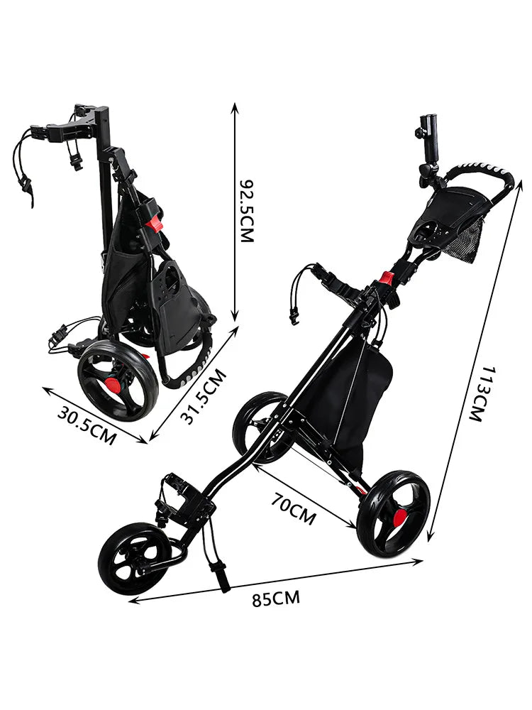 Electric Push Golf Trolley Golf Buggy Golf Cart With Lithium Battery Lead Acid Battery 12V - YourGiftIdeasUK