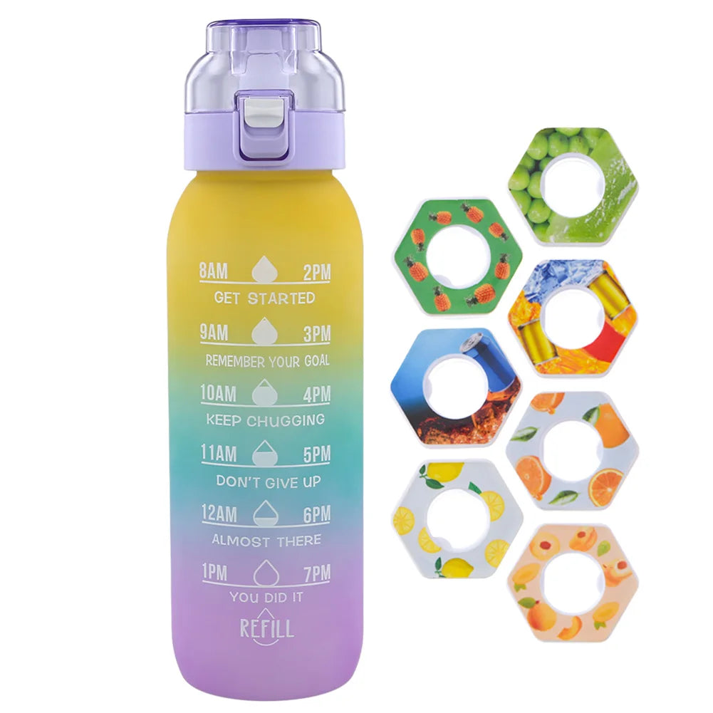 1000ML Fragrance Smelling Water Bottle with 1/7 Flavor Pod Air Water Up Bottle Scented Drinking Cup for Travel Climbing Hiking - YourGiftIdeasUK