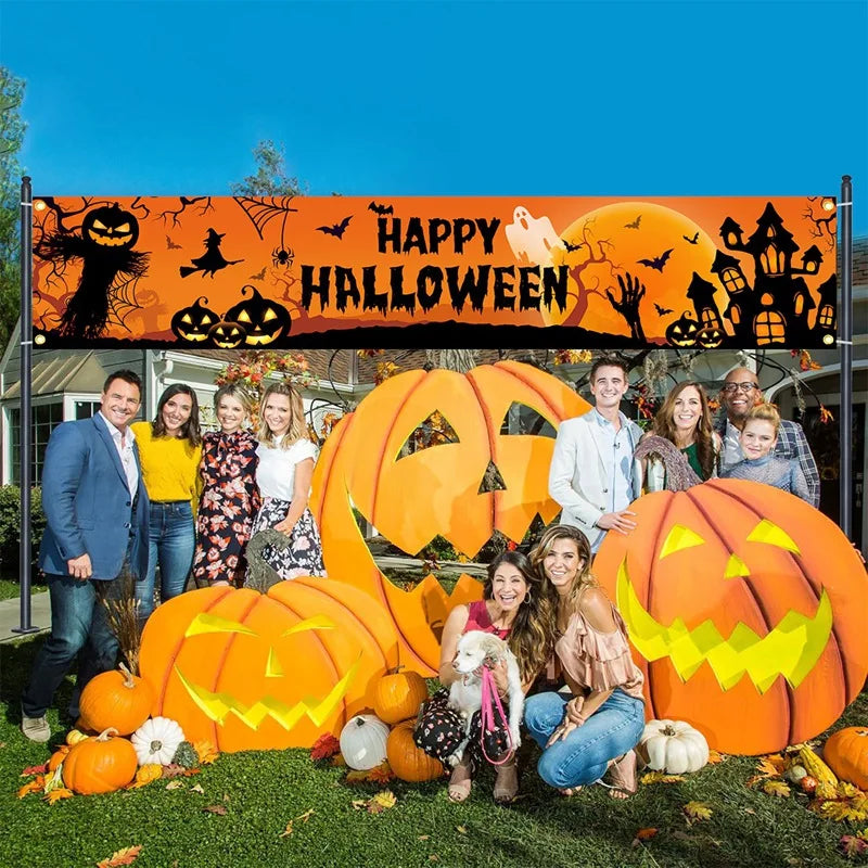 Ghost Halloween Pumpkin Banner - YourGiftIdeasUK
