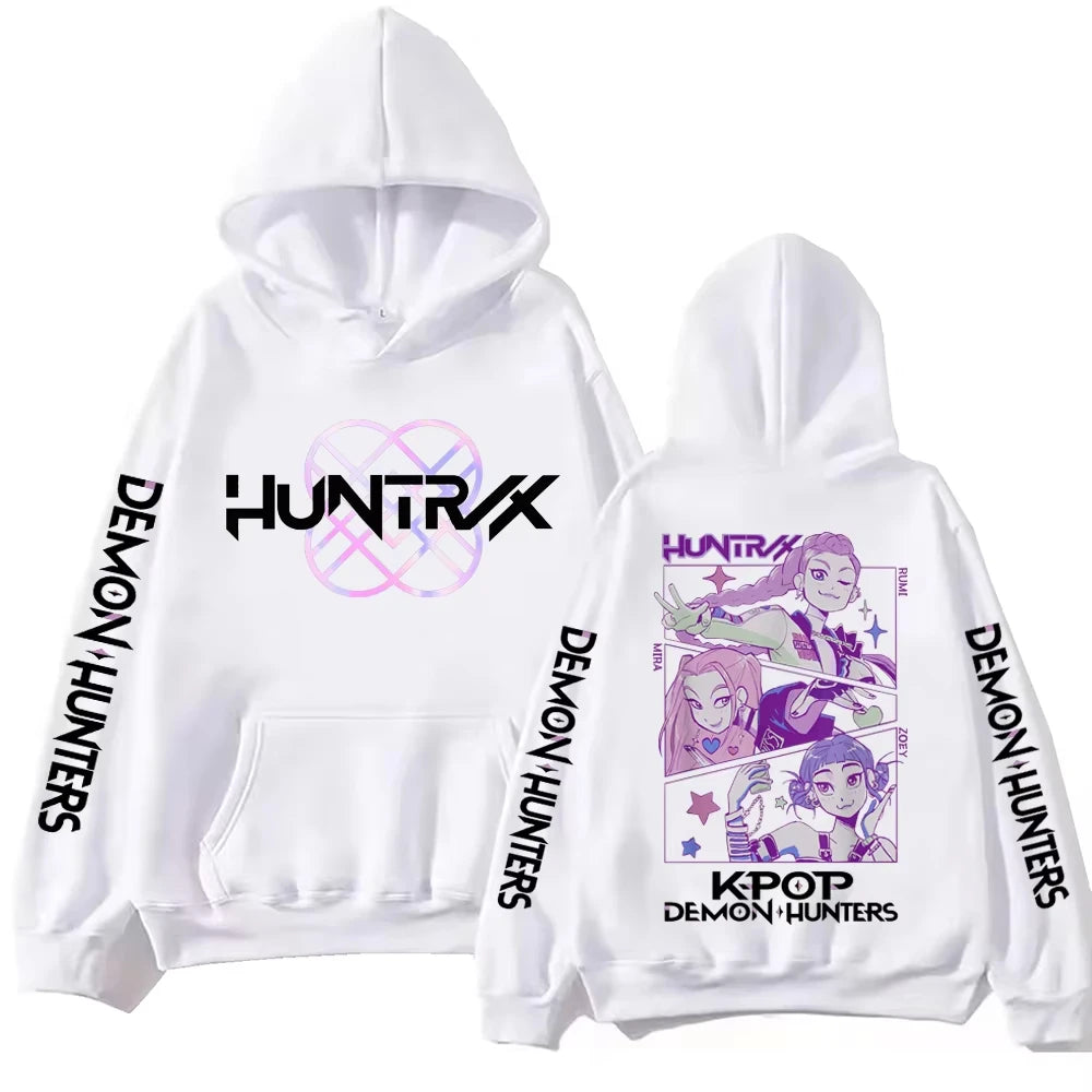 2025 summer Anime K-Pop Demon Hunters Hoodie Harajuku Hip Hop Pullover Tops Sweatshirt UNISEX Alphabet sportswear Fashion Trends