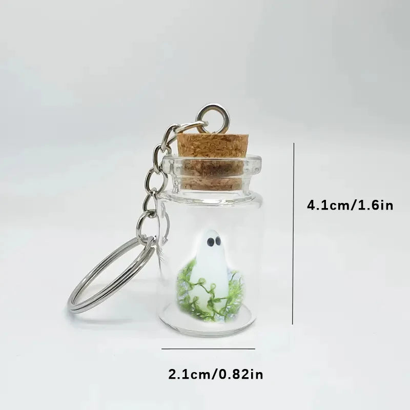 Luminous Ghost Keychain Halloween Tiny Glow Drifting Bottle - YourGiftIdeasUK