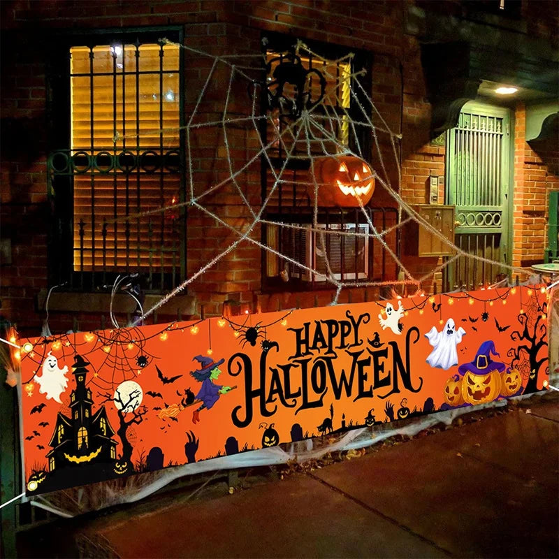 Ghost Halloween Pumpkin Banner - YourGiftIdeasUK