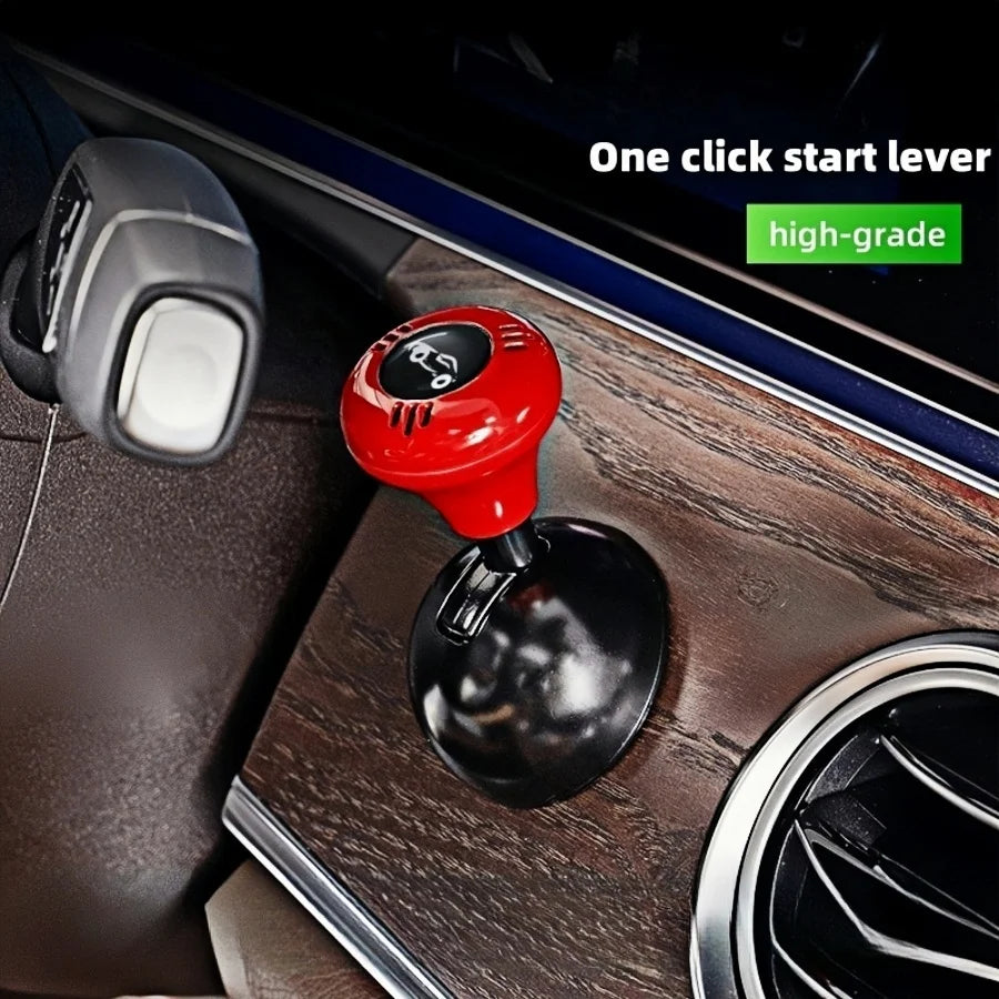 Metal car one key start button cover one key start joystick, engine start/stop control lever decorative accessories