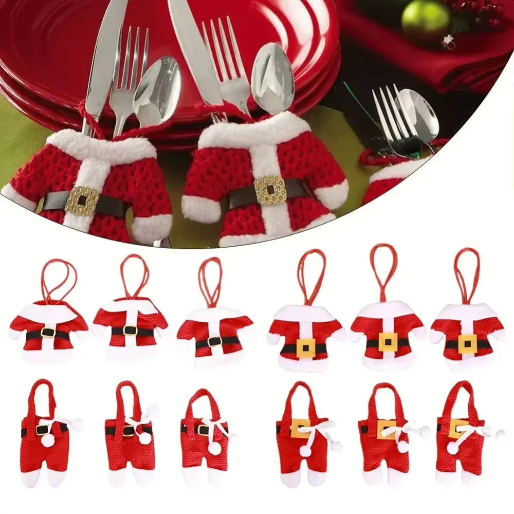 3 Sets of Christmas Cutlery covers