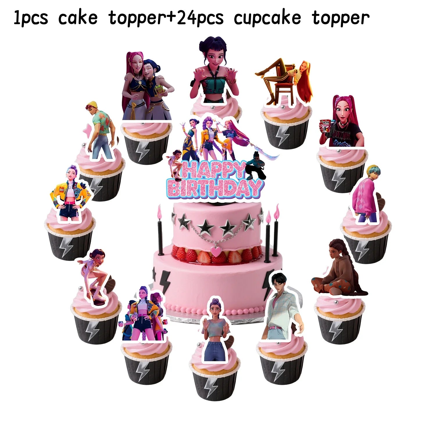 Birthday Decorations k pop demon hunters Birthday Table cloth Birthday Cup Plate Baby Shower Party Favors Kids Kpop Demon Hunter - YourGiftIdeasUK
