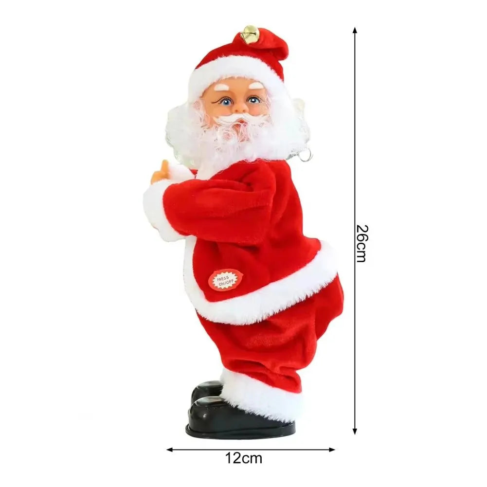 Electric Santa Claus Twerking Shaking Xmas Figurine Doll Dancing Christmas Music For Christmas Decor
