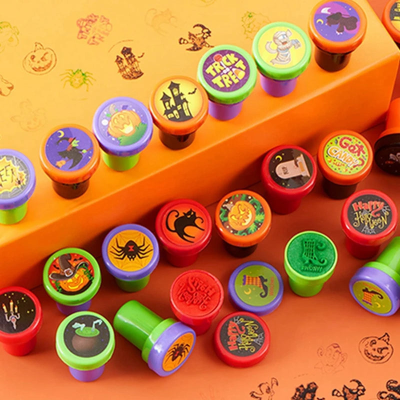 12-24pcs Creative Cartoon Pumpkin Bat Seal Halloween - YourGiftIdeasUK