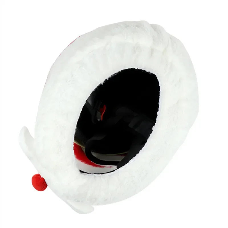 Santa Cycling Helmet Christmas Motorcycle Helmet Cover Full Face Safe Hat Santa Claus Racing Cap Merry Christmas Decoration Gift