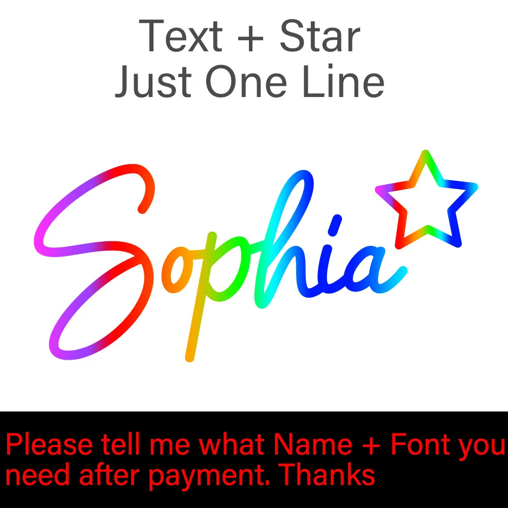 RGB Custom Kid Name Neon Sign Personalized Dimmable for Wall Decor - YourGiftIdeasUK