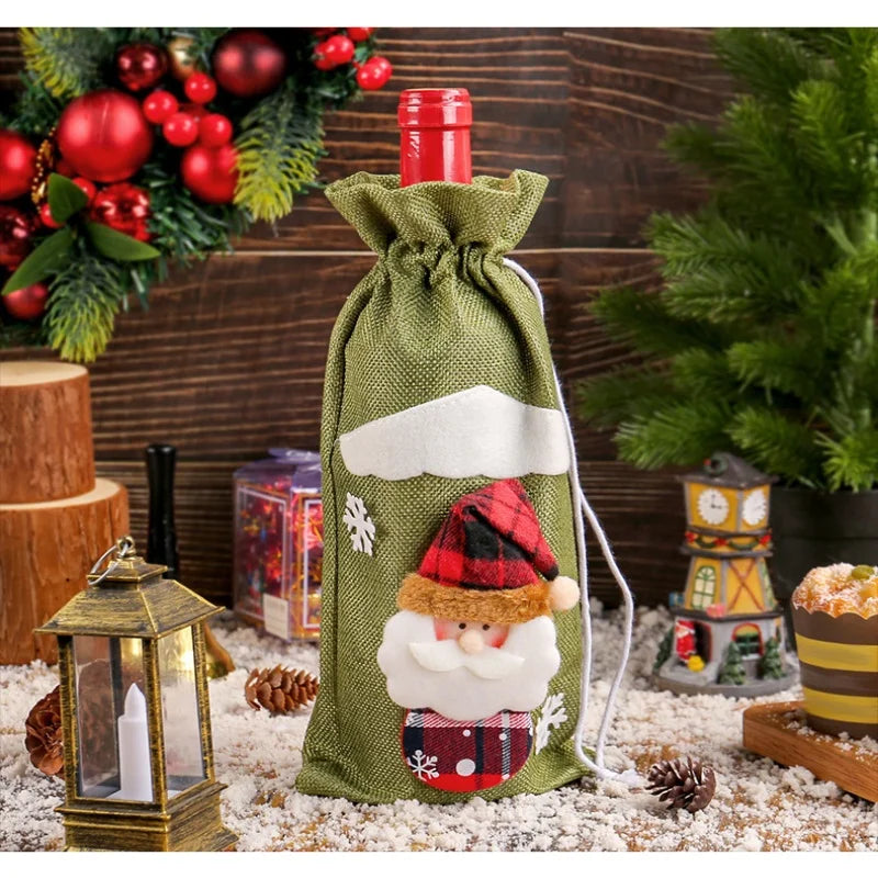 2025 Christmas Cutlery Holder Santa Claus Snowman Tableware Decoration Home Party Supplies Christmas Hat Deco Gift Bags Ornament - YourGiftIdeasUK
