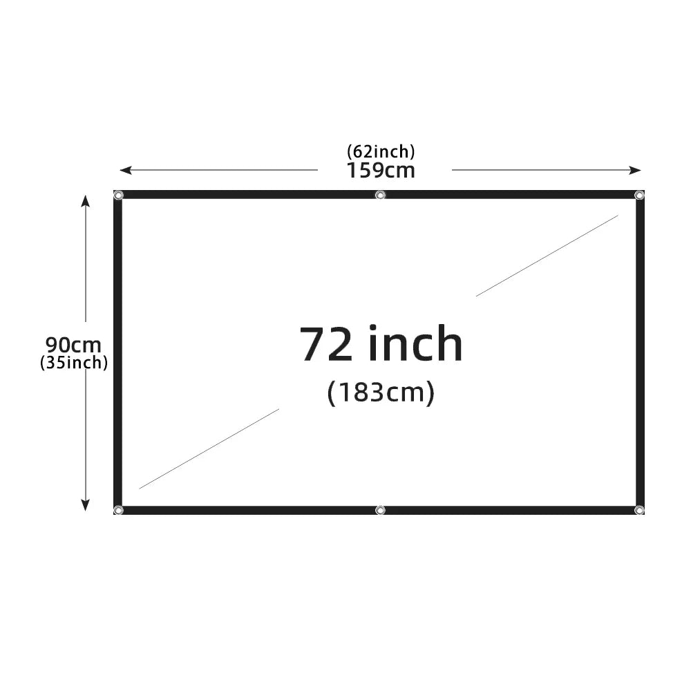 Projection Curtain 16 9 Ratio High-Density 60-200 Inch - YourGiftIdeasUK