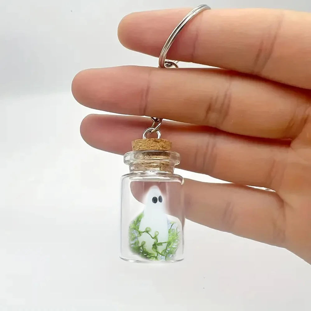Luminous Ghost Keychain Halloween Tiny Glow Drifting Bottle - YourGiftIdeasUK