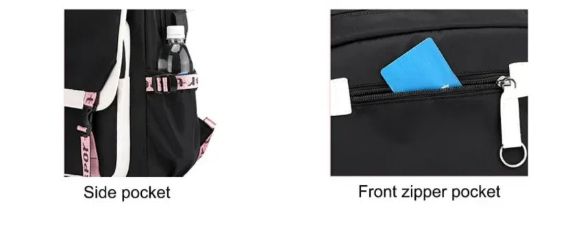 School Backpack for Students KPop Demon Hunters Daily Bagpack 2025 Hot Movie Print Backpacks for Girl Boy Laptop Usb Port Bag
