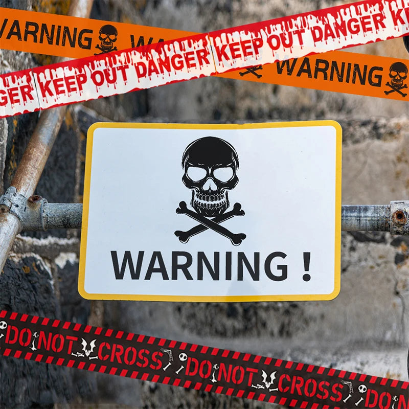 NEW 1PC Halloween Props Window Prop Warning line - YourGiftIdeasUK