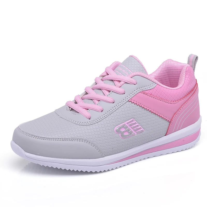 Women's Comfortable Golf Shoes, White Gray Girls' Outdoor Running Shoes, Women's Classic Casual Walking Shoes