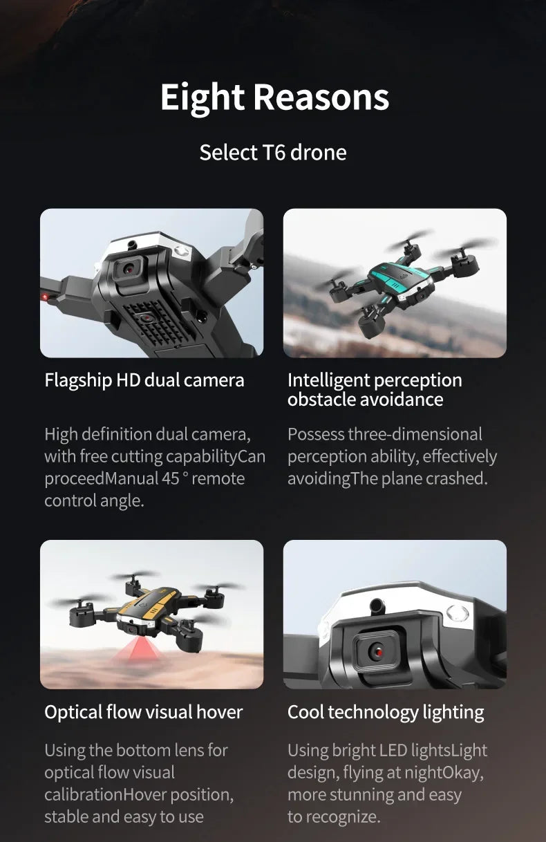 New G6 Drone 8K 5G GPS Professional HD 360 ° Aerial Photography Dual-Camera Foldables Obstacles Avoidanc Brushless Quadrotor 5KM