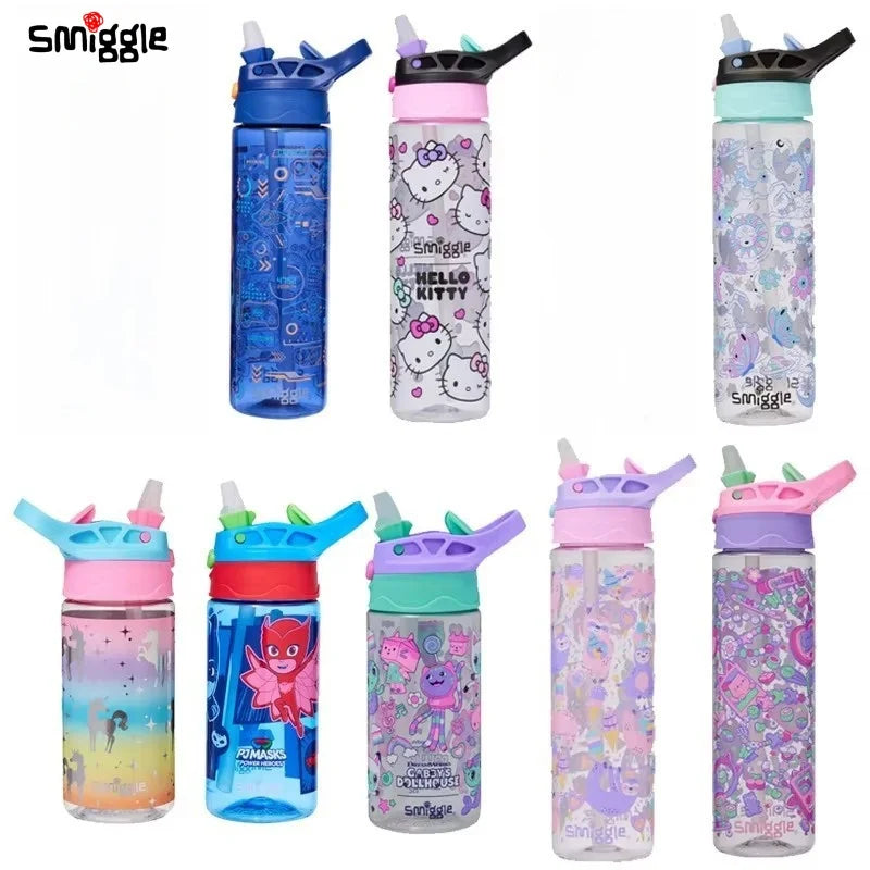 Smiggle Aussie Straw Bottle - Large Capacity