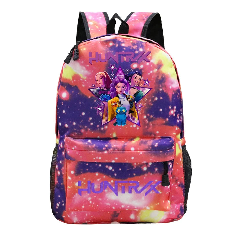 Kpop Demon Hunters Huntrix Backpack Children Teeneger Schoolbags Student Bag Large Capacity Bag Girls Boys Anime Book Bags Gifts