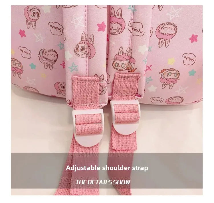 New Large Capacity Children's Backpack Lovely Primary School Student Bag Kindergarten Double Shoulder Bag Bubble Mart Bag