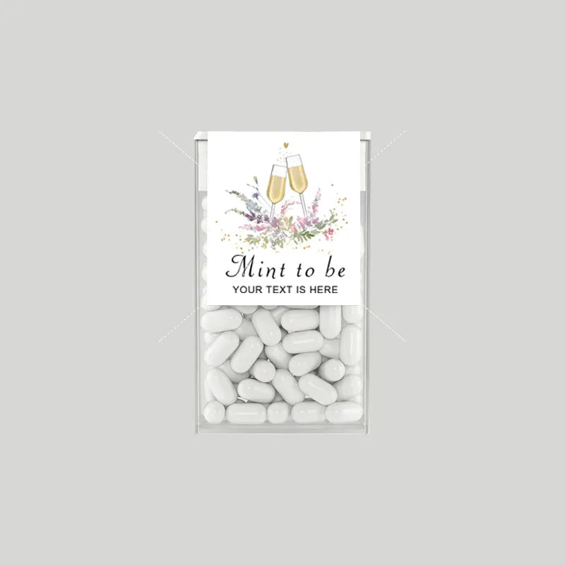 Mint to Be Labels Wedding Favors Custom Candy Box Stickers Personalized Bridal Shower Engagement Party Wedding Favors for guests