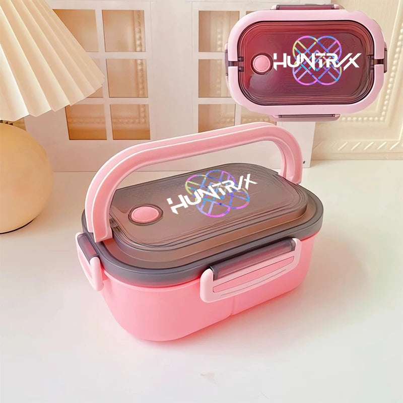 KPop Demon Hunters Portable Bento Lunch Boxs Girl Boy Compartment Fruit Food Boxs Microwave Lunch Box Picnic Fresh Box Gift - YourGiftIdeasUK