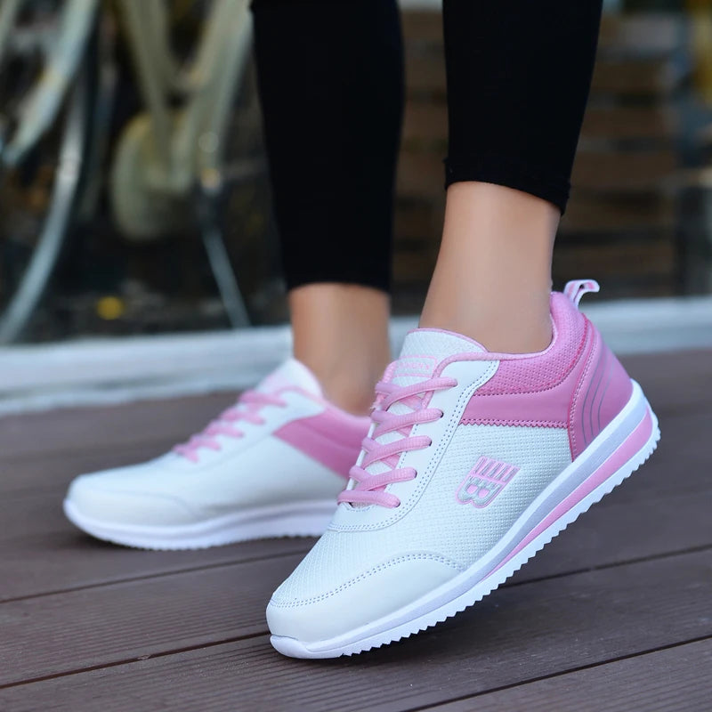 Women's Comfortable Golf Shoes, White Gray Girls' Outdoor Running Shoes, Women's Classic Casual Walking Shoes